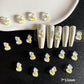 Kawaii White Delivery Duck, Animal Themed 3D Nail Art Charms, Decoden, DIY Supplies, Mini Cabochon