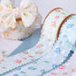 1.5 inch Scalloped Flower Themed Ribbons, Floral Themed Ribbons (10YD)