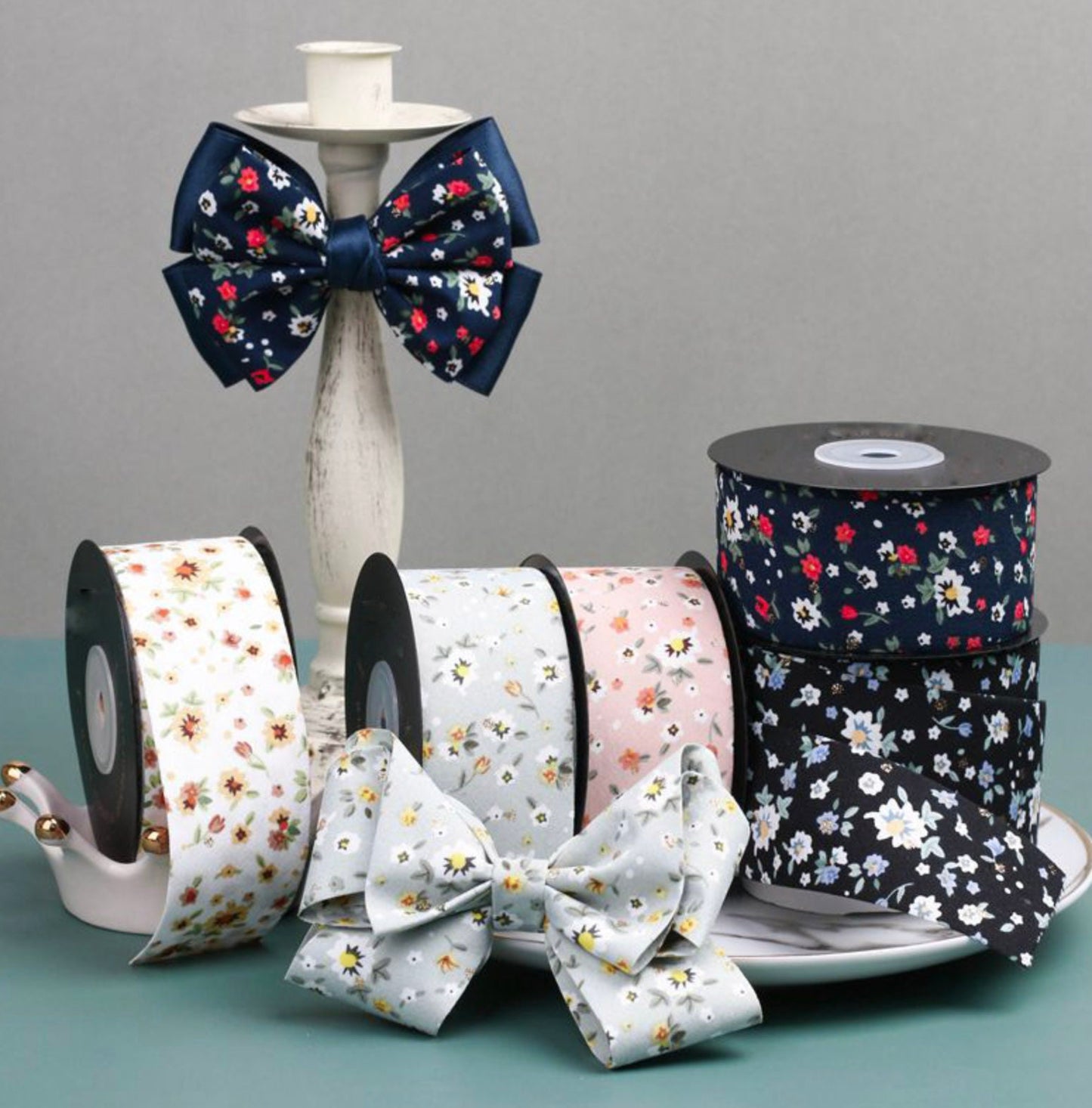 1 inch/1.5 inch Cute Dainty Flower, Floral Themed Ribbons (10YD)