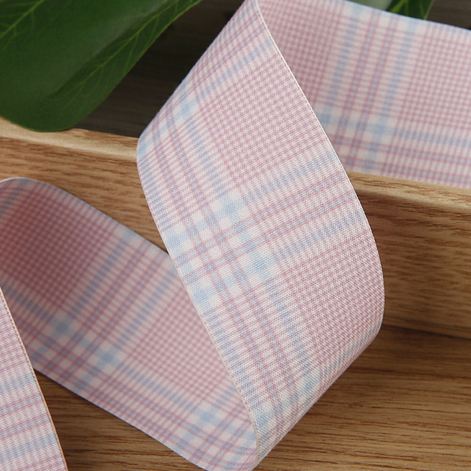 1 inch/1.5 inch Cute Pastel Rainbow Style Plaid Themed Ribbons (10YD)