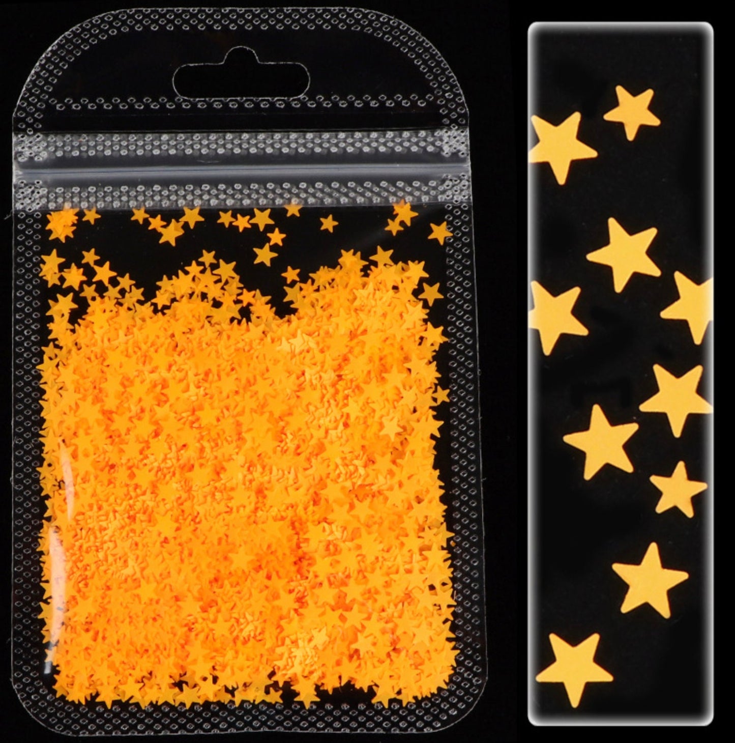 3MM/4MM Neon Solid Star Glitter (2G Bag)