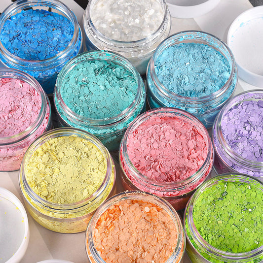 Macaron Pastel Colored Chunky Hexagon Sparkle Glitter Mix (20G Jar)