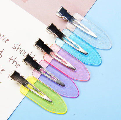 2.4 INCH Translucent Pastel No-Crease Blank Hair Clips for DIY Crafting, Decoden Hairclips