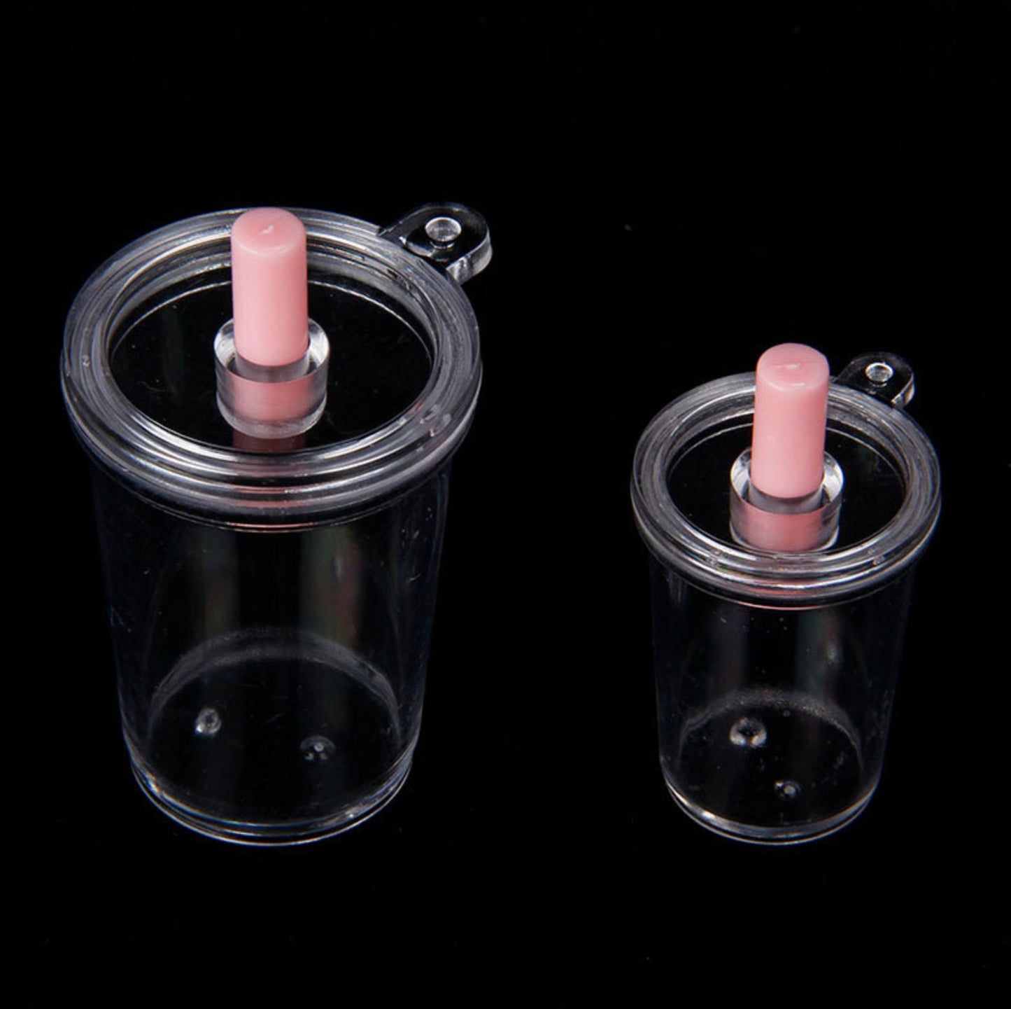 TINY Bubble Tea, Beverage Plastic Drink Cup for Keychain Resin Craft