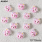 Kawaii Pink Stitch Cat, Animal Themed 3D Nail Art Charms, Decoden, DIY Supplies, Mini Cabochon