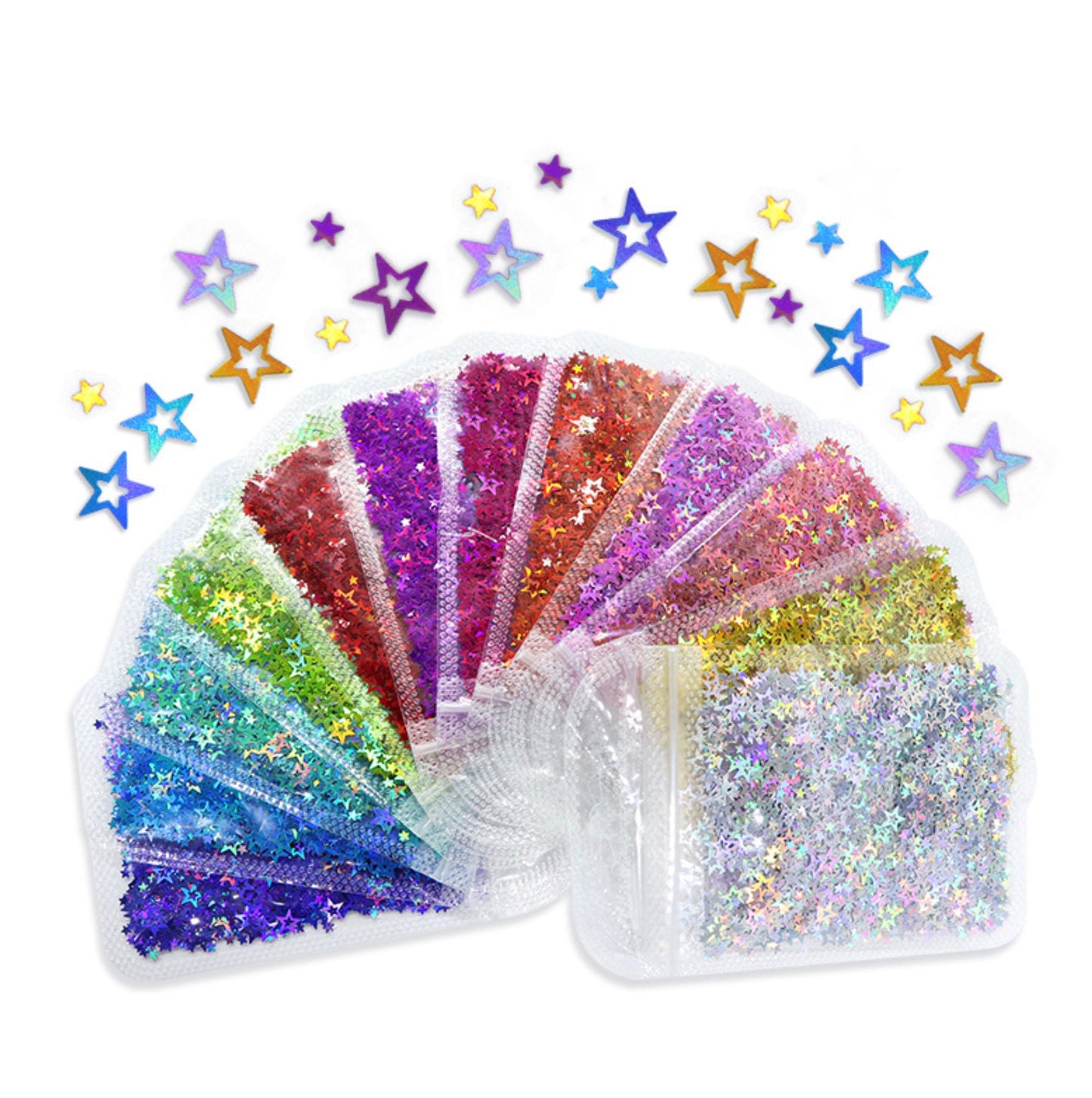 1MM/6MM Mixed Sizes Star Glitter Confetti (2G Bag)