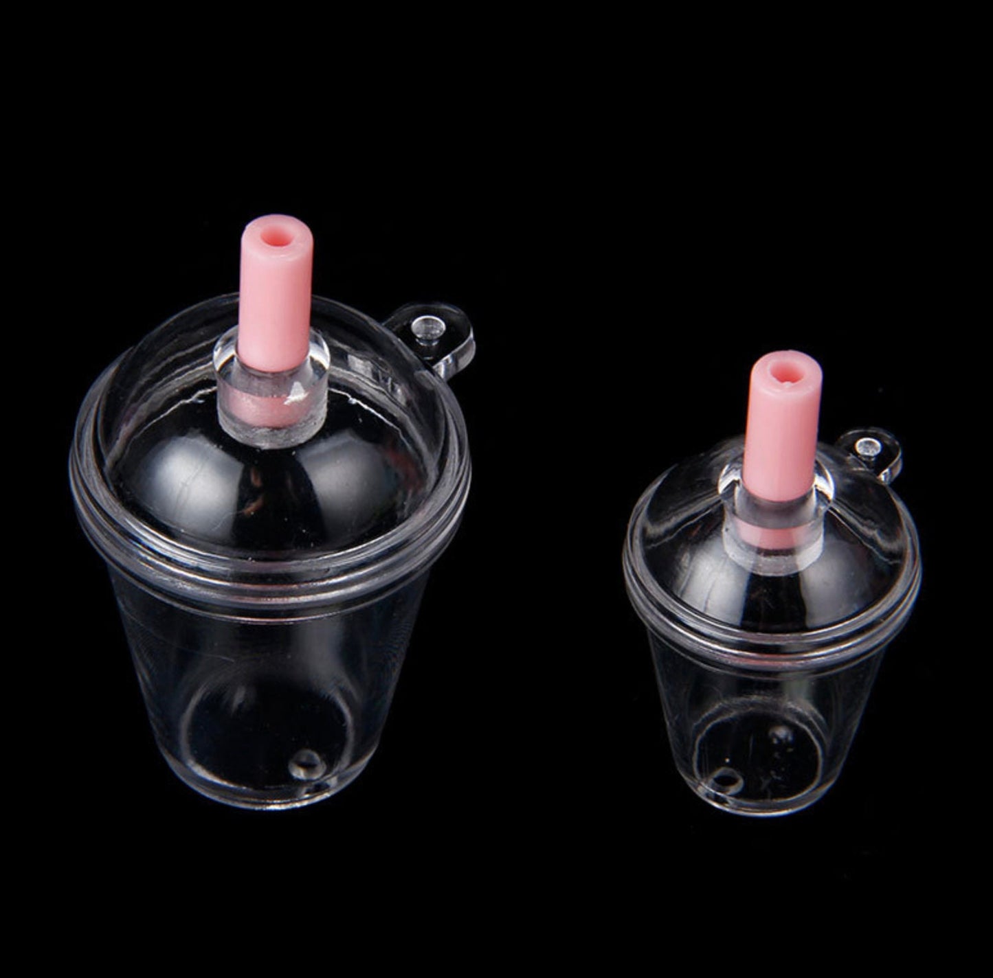 TINY Bubble Tea, Beverage Plastic Drink Cup for Keychain Resin Craft