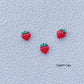 10MM x 11MM Cute Red Strawberry, Fruit Themed 3D Nail Art Charms, Decoden, DIY Supplies, Mini Cabochon