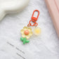 Cute Acrylic Frosted Flower Themed Keychain, Keyring, Lanyard, Phone Accessories