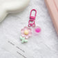 Cute Acrylic Frosted Flower Themed Keychain, Keyring, Lanyard, Phone Accessories