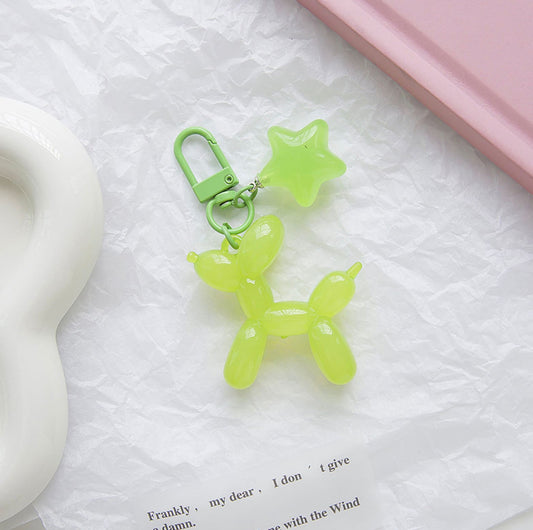 Cute Acrylic Ballon Dog Themed Keychain, Keyring, Lanyard, Phone Accessories