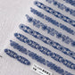 Blue Flower Pattern Nail Art Stickers
