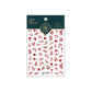 Red and White Pattern Nail Art Stickers