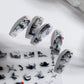 Chinese Calligraphy Boat Art Themed Nail Art Stickers