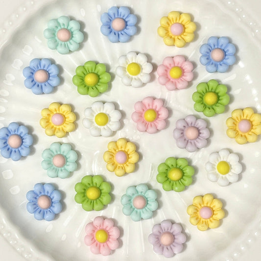 13MM Glow-In-The-Dark Flower 3D Nail Art Charms, Decoden, DIY Supplies, Mini Cabochon