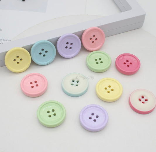 25MM Colorful Button Themed Cartoon Character Flatback Cabochons