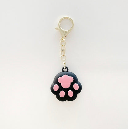 Cute Puffy Paw Themed Silicone AirTag Case (Black, Pink, White)