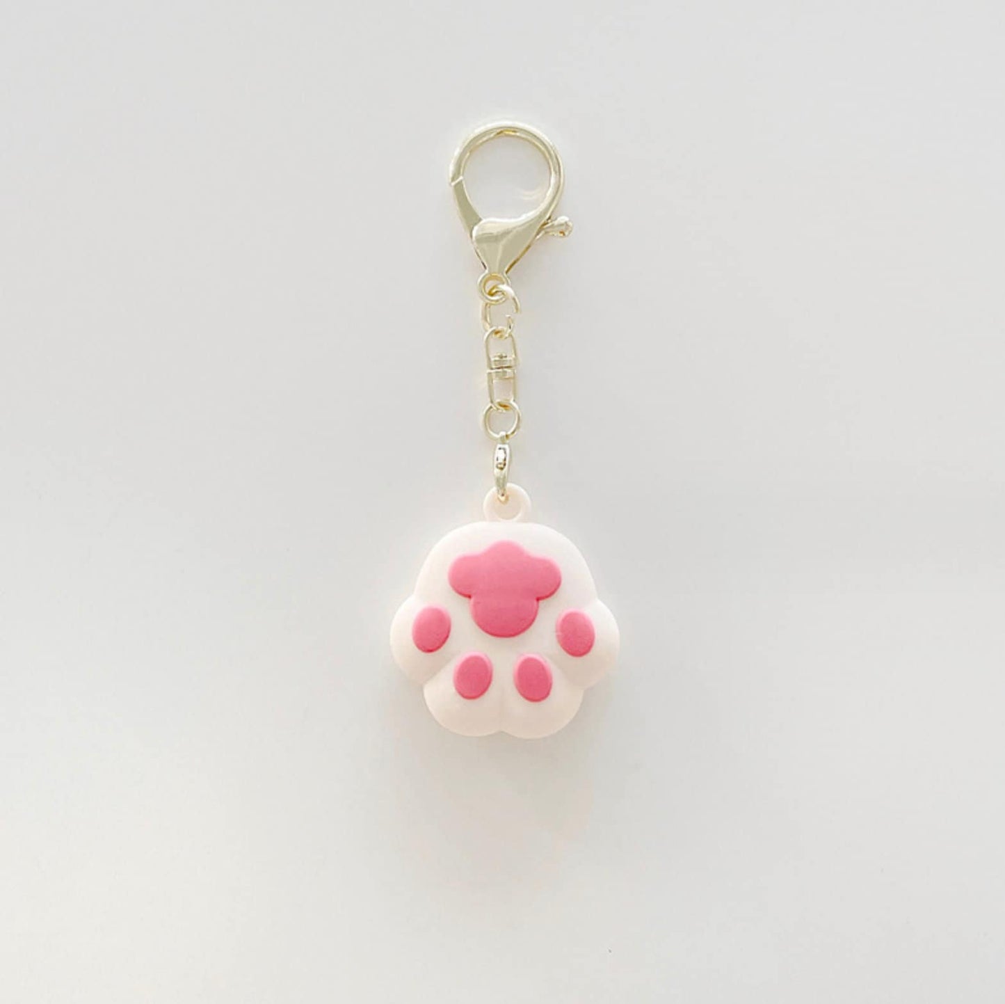 Cute Puffy Paw Themed Silicone AirTag Case (Black, Pink, White)