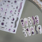 Purple Astrological Themed Nail Art Stickers