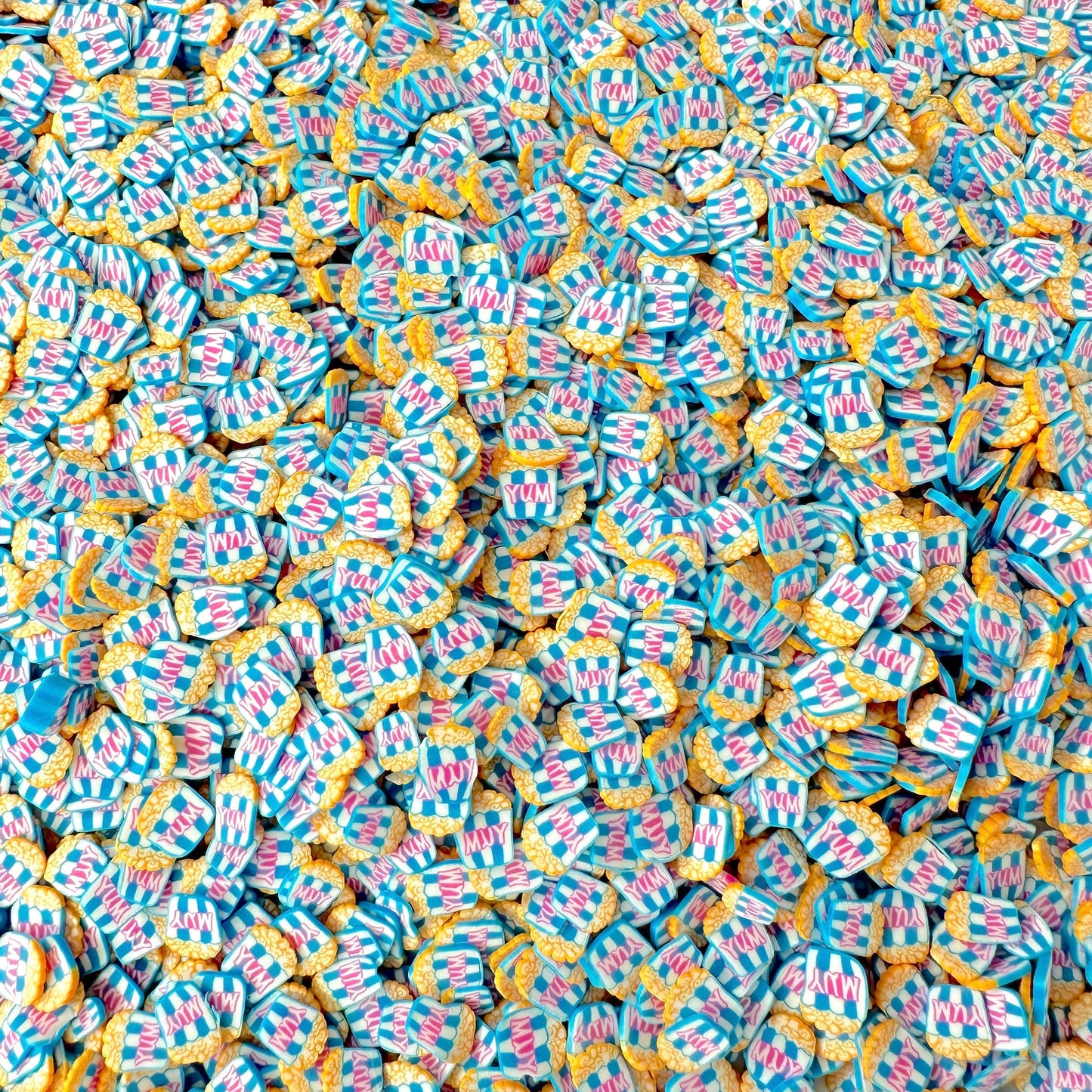 FAKE 5MM Blue Popcorn Bucket Polymer Clay Sprinkles (NOT EDIBLE) D21-16