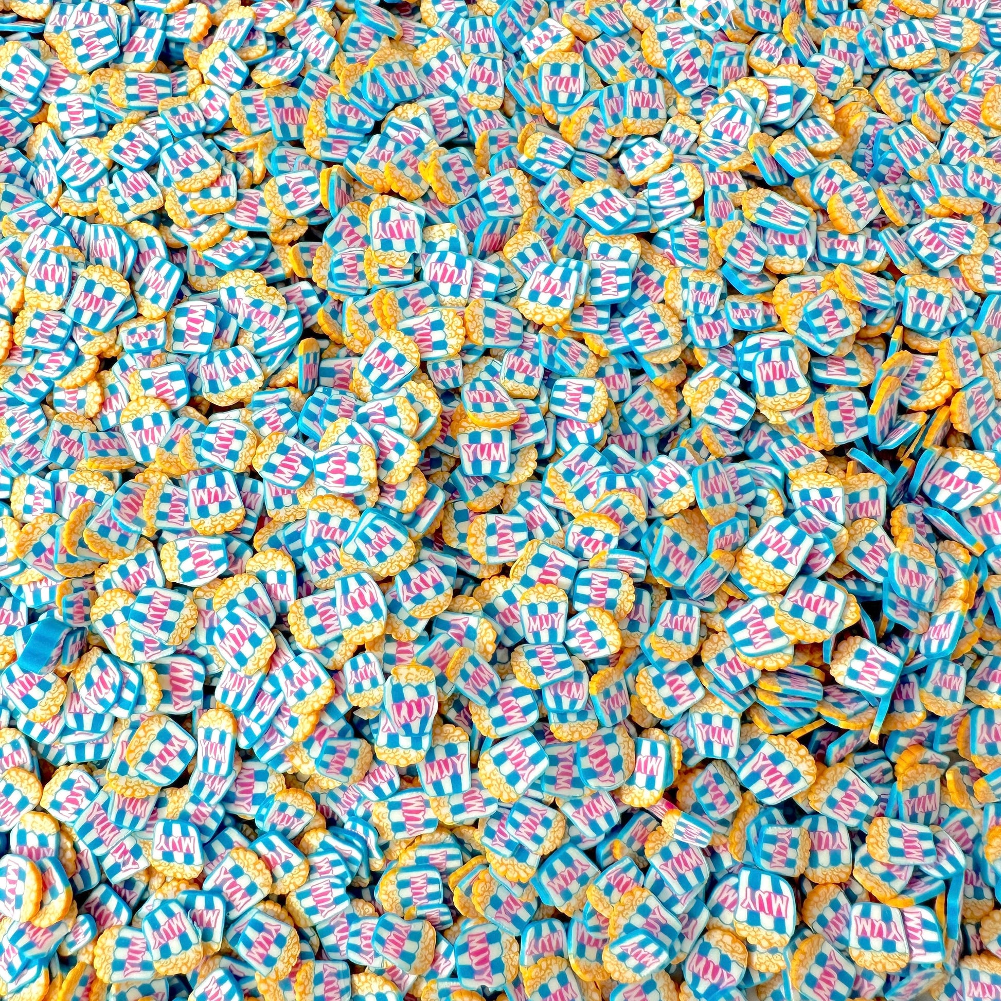 FAKE 5MM Blue Popcorn Bucket Polymer Clay Sprinkles (NOT EDIBLE) D21-16