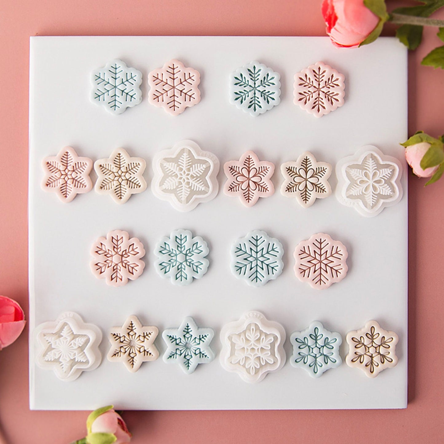 Unique Snowflakes, Winter Themed Polymer Clay Cutter