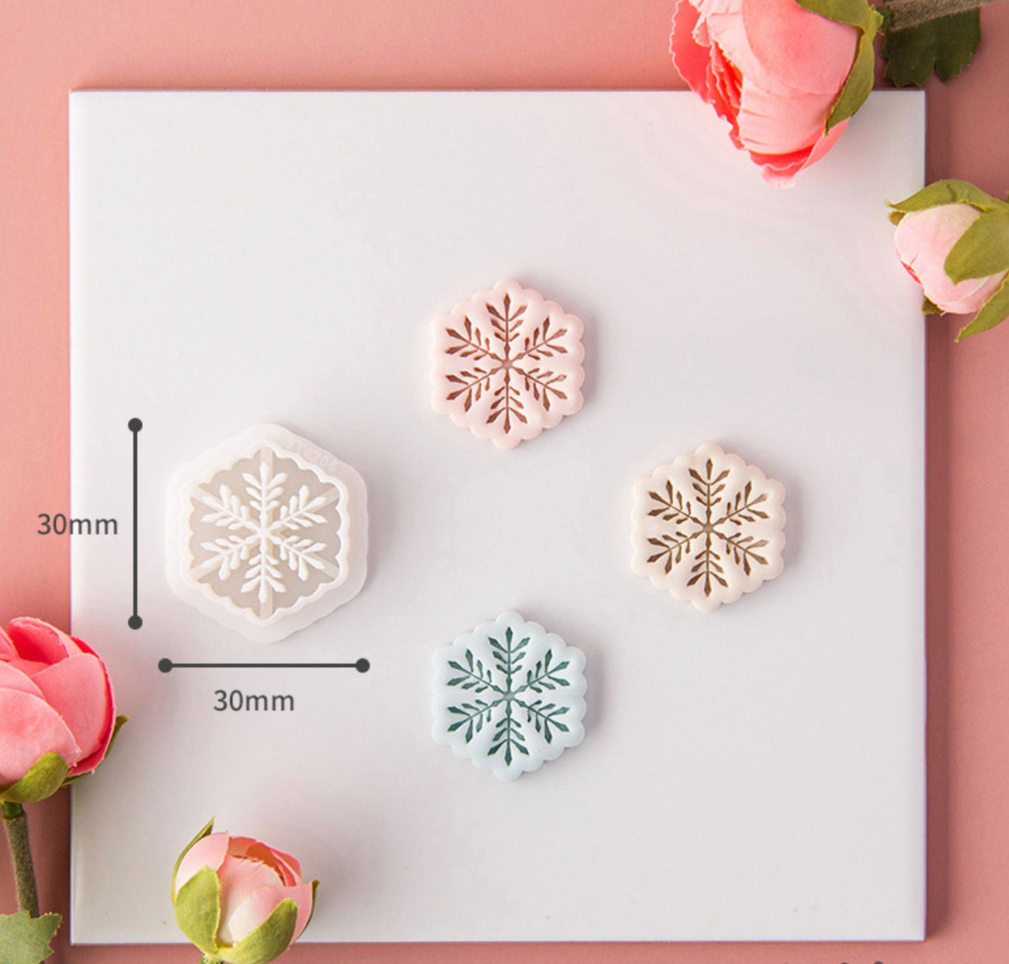 Unique Snowflakes, Winter Themed Polymer Clay Cutter