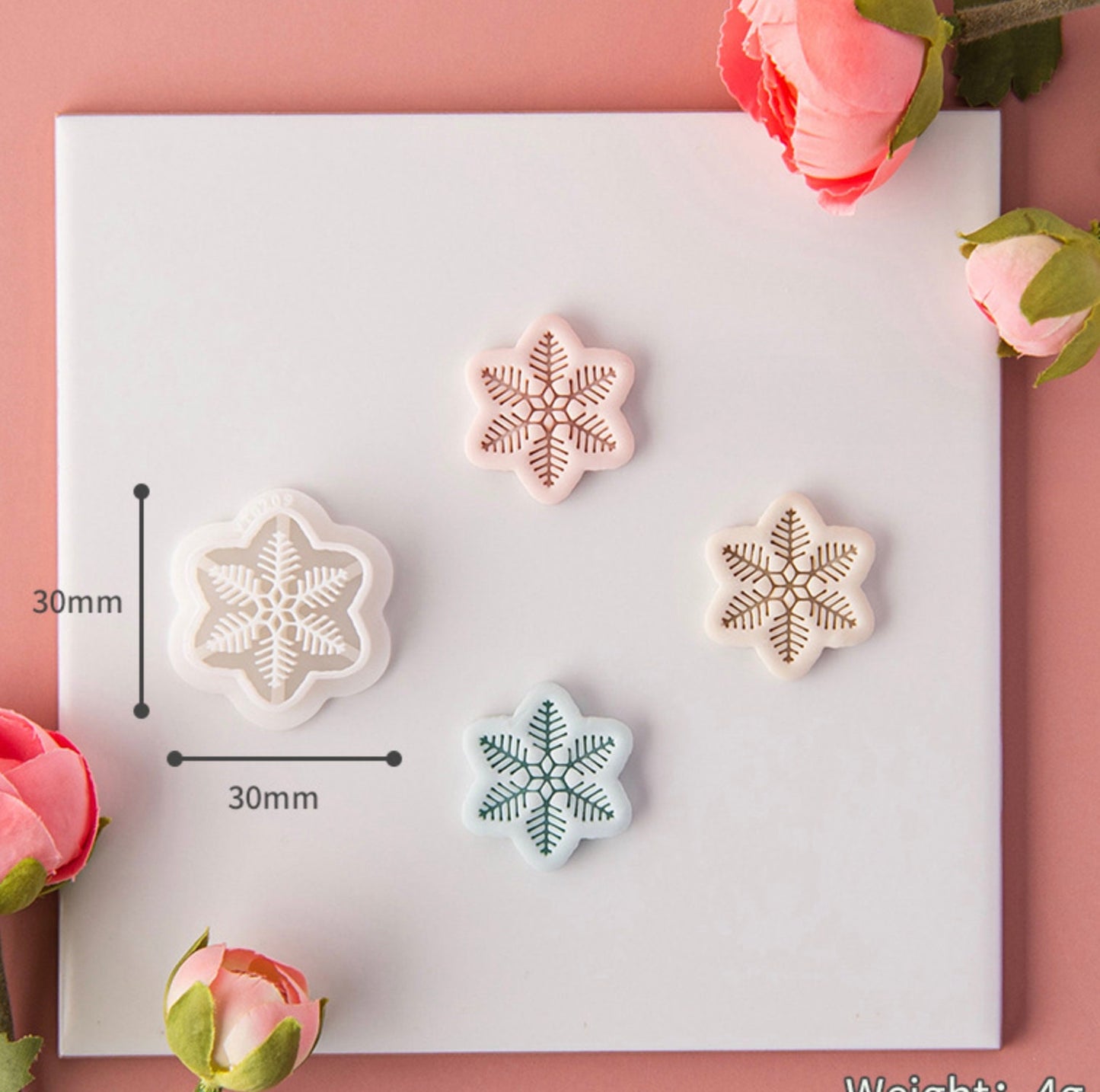 Unique Snowflakes, Winter Themed Polymer Clay Cutter