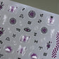 Purple Astrological Themed Nail Art Stickers