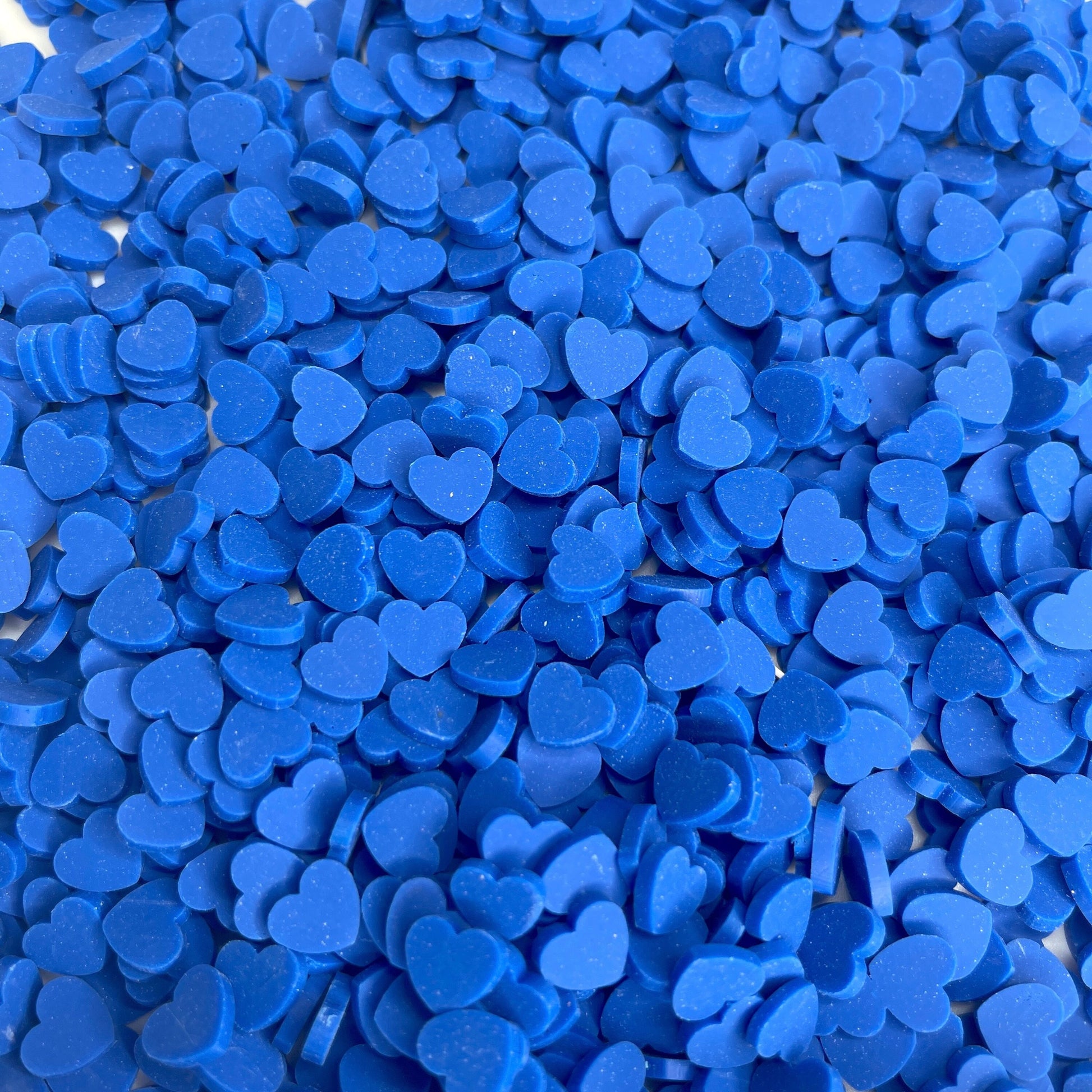 FAKE 8MM Royal Blue Heart Polymer Clay Sprinkle (NOT EDIBLE) D30-32