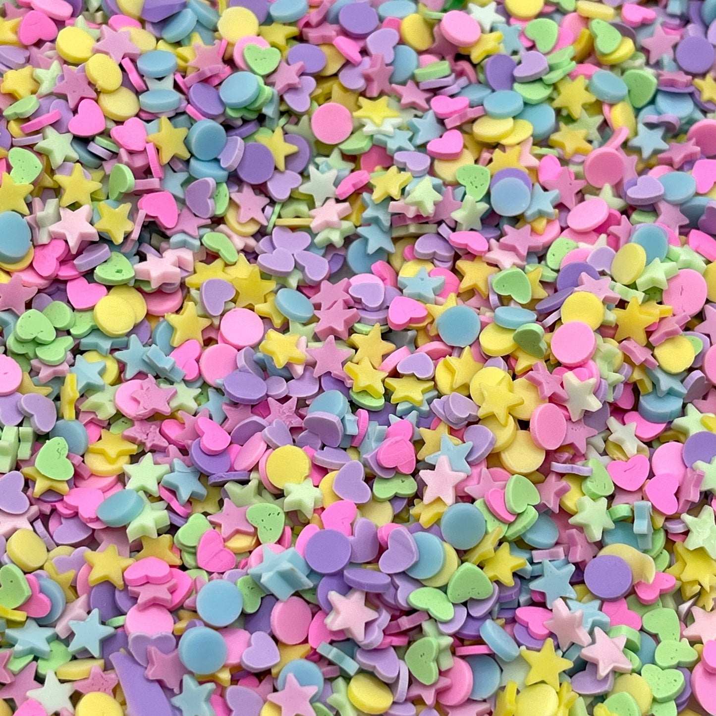 FAKE Mixed Shapes (Heart,Star,Round) Polymer Clay Sprinkle Mix (NOT EDIBLE)