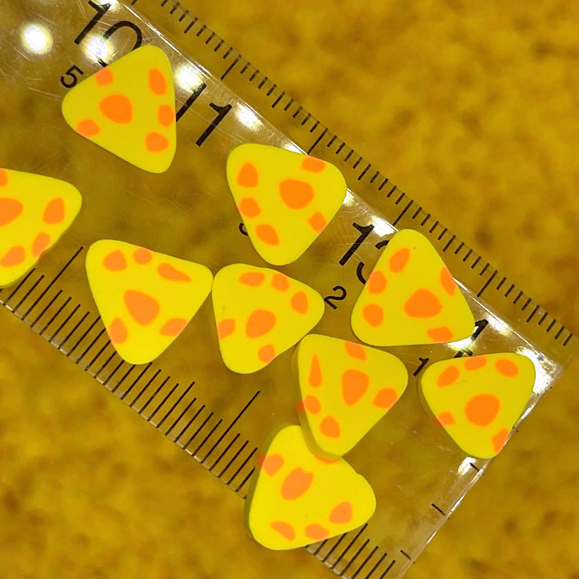 FAKE 5MM/10MM Cheese Slice Polymer Clay Sprinkle (NOT EDIBLE) D21-23