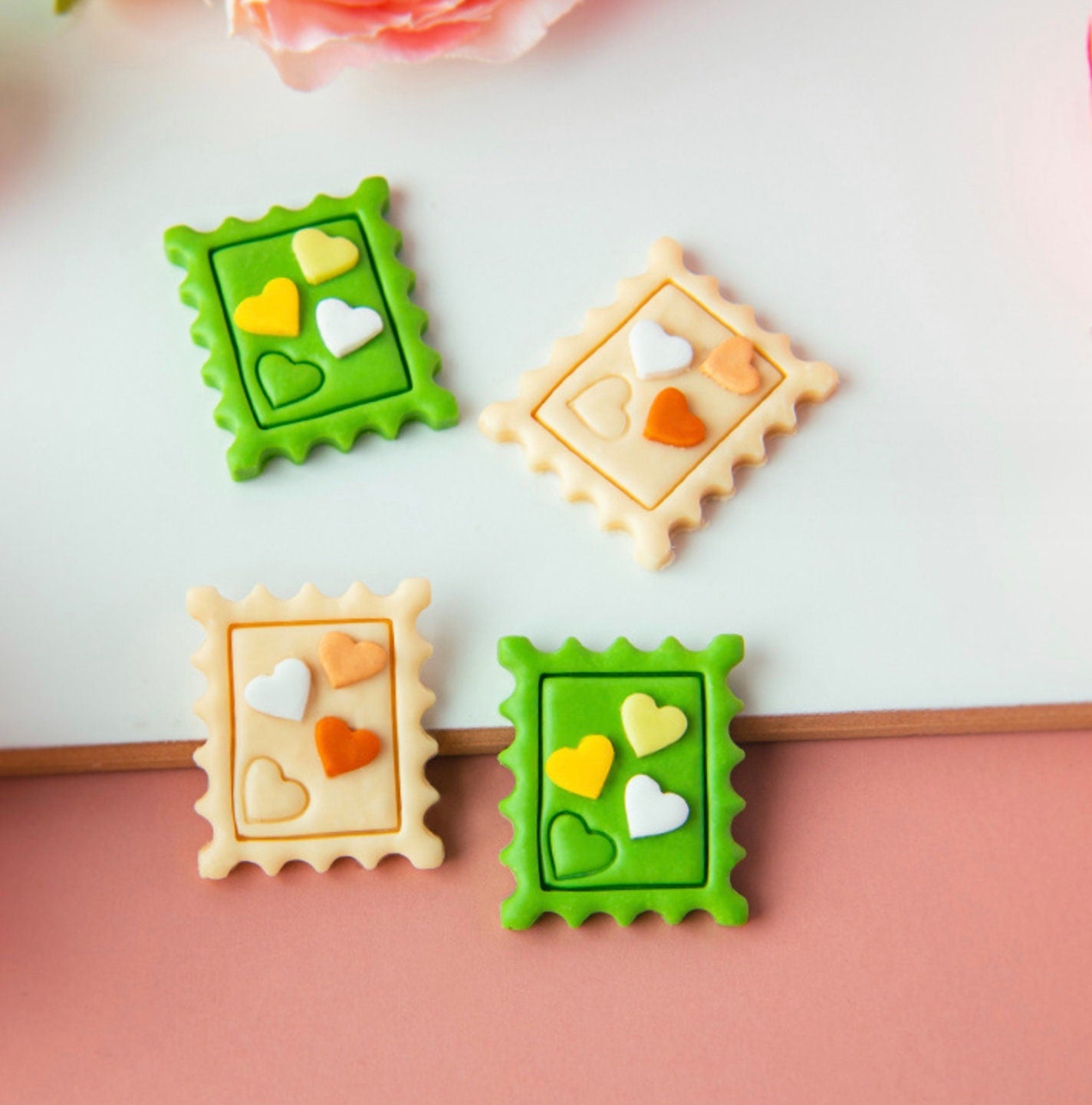 Cute Love Themed Stamp Polymer Clay Cutter