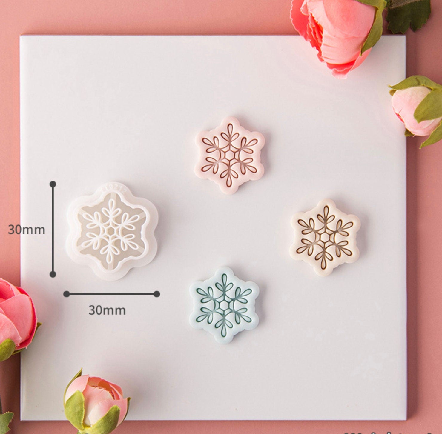 Unique Snowflakes, Winter Themed Polymer Clay Cutter