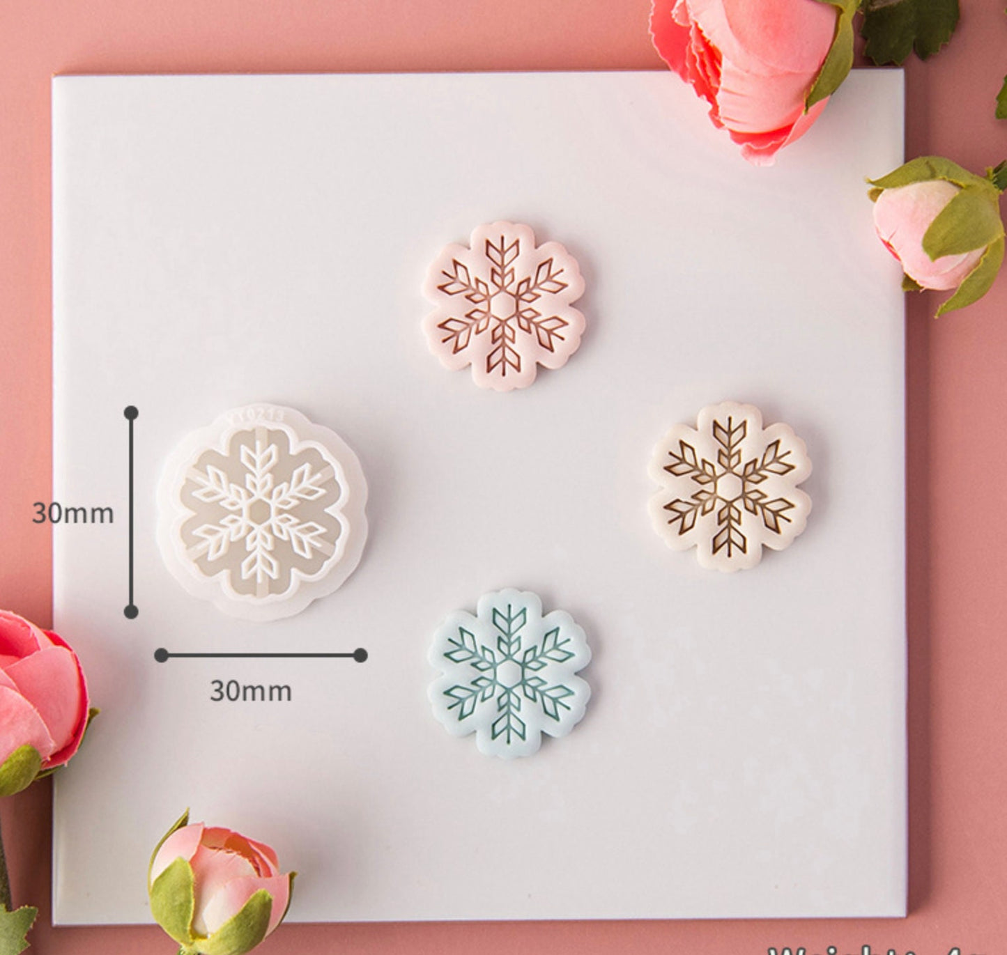 Unique Snowflakes, Winter Themed Polymer Clay Cutter