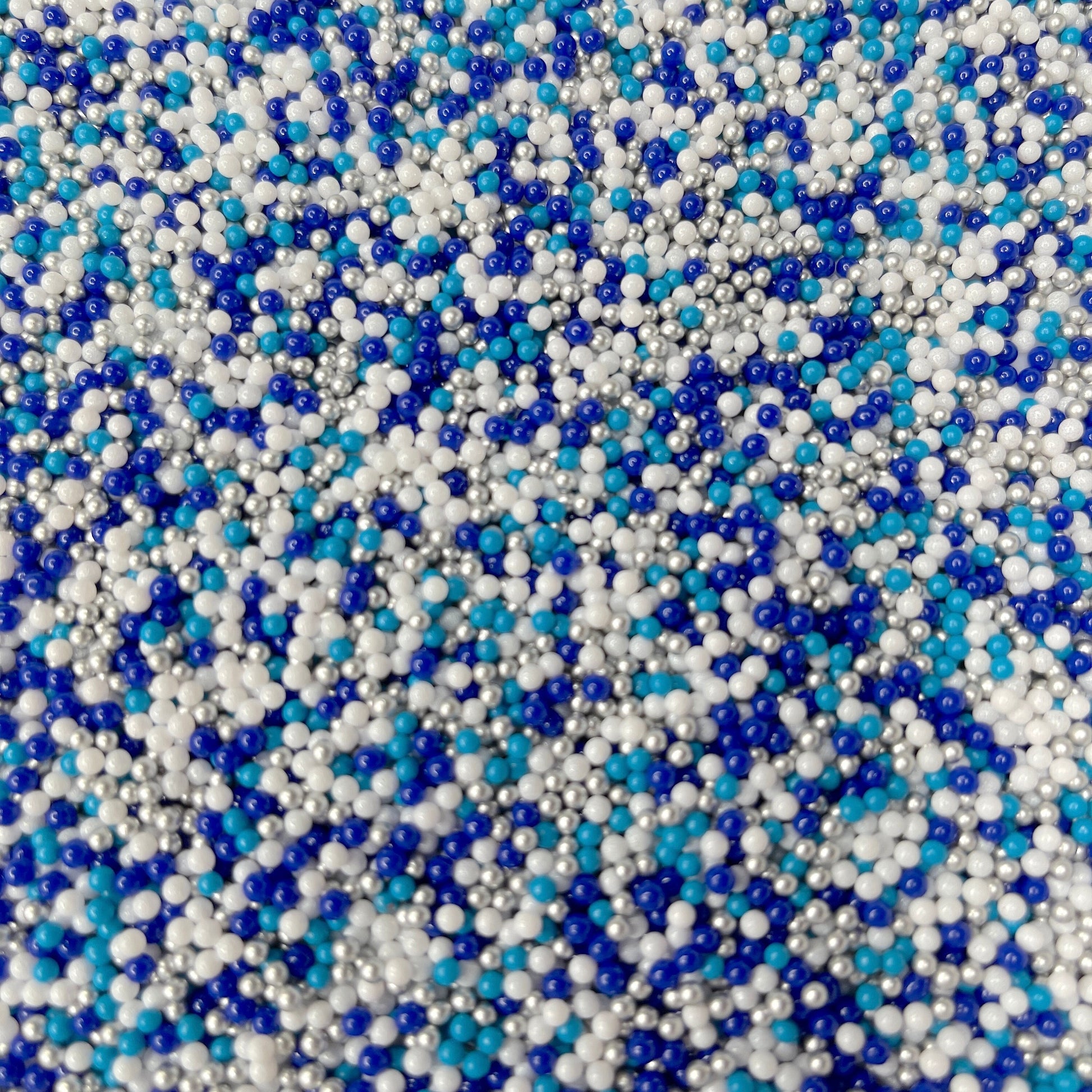 FAKE 2MM Winter Blue Gold Pearl Mix (NOT EDIBLE) D27-14