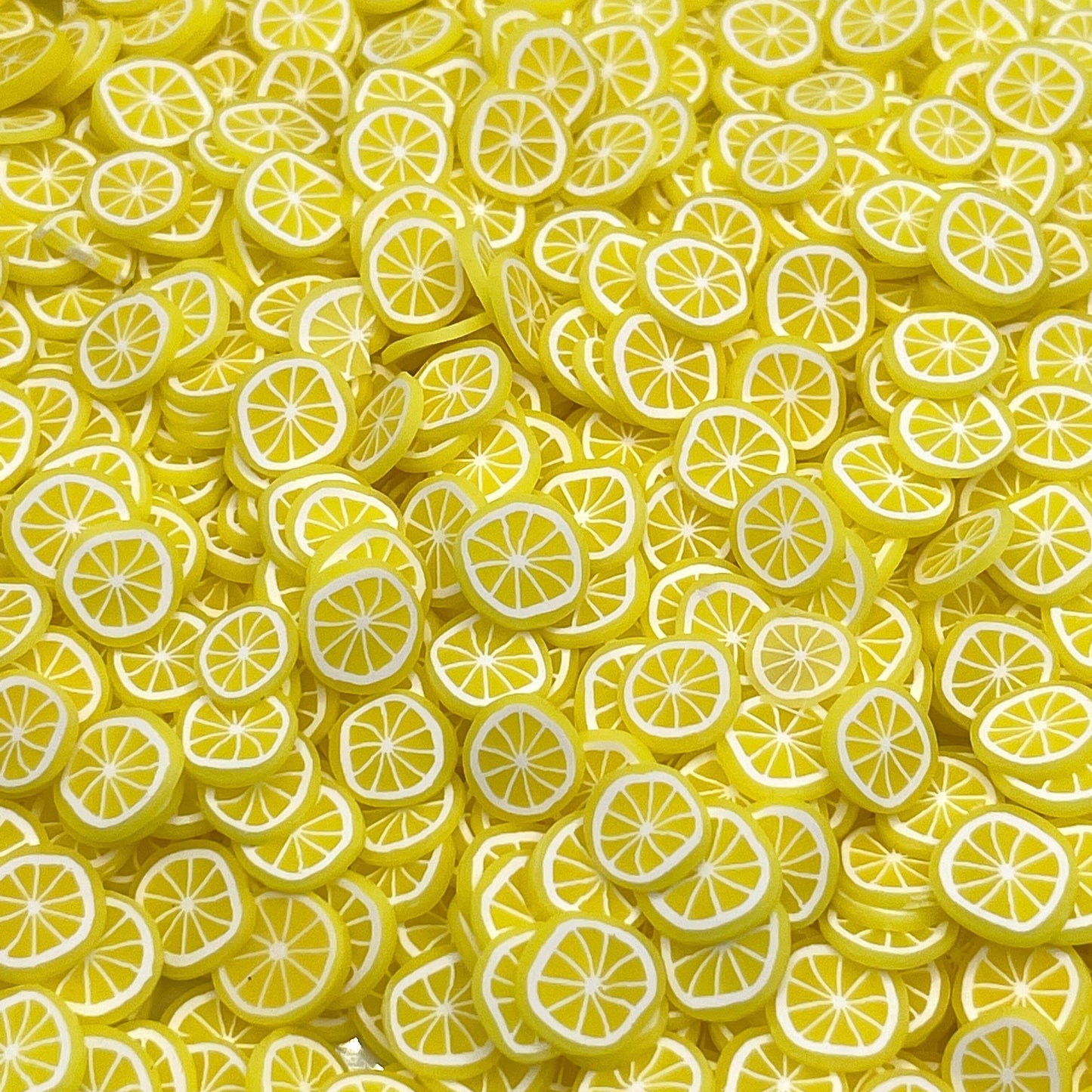 FAKE 5MM/10MM Yellow Lemon Slice Fruit Polymer Clay Sprinkle (NOT EDIBLE)