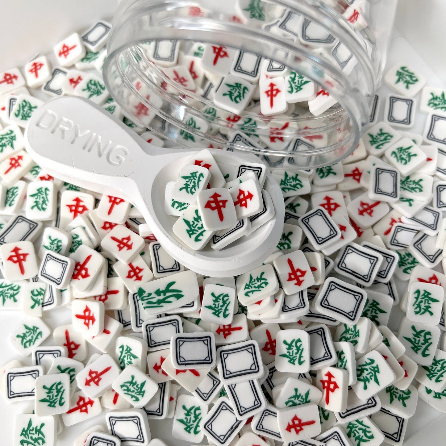 FAKE 5MM/10MM Mixed Mahjong Tiles Polymer Clay Sprinkle (NOT EDIBLE)