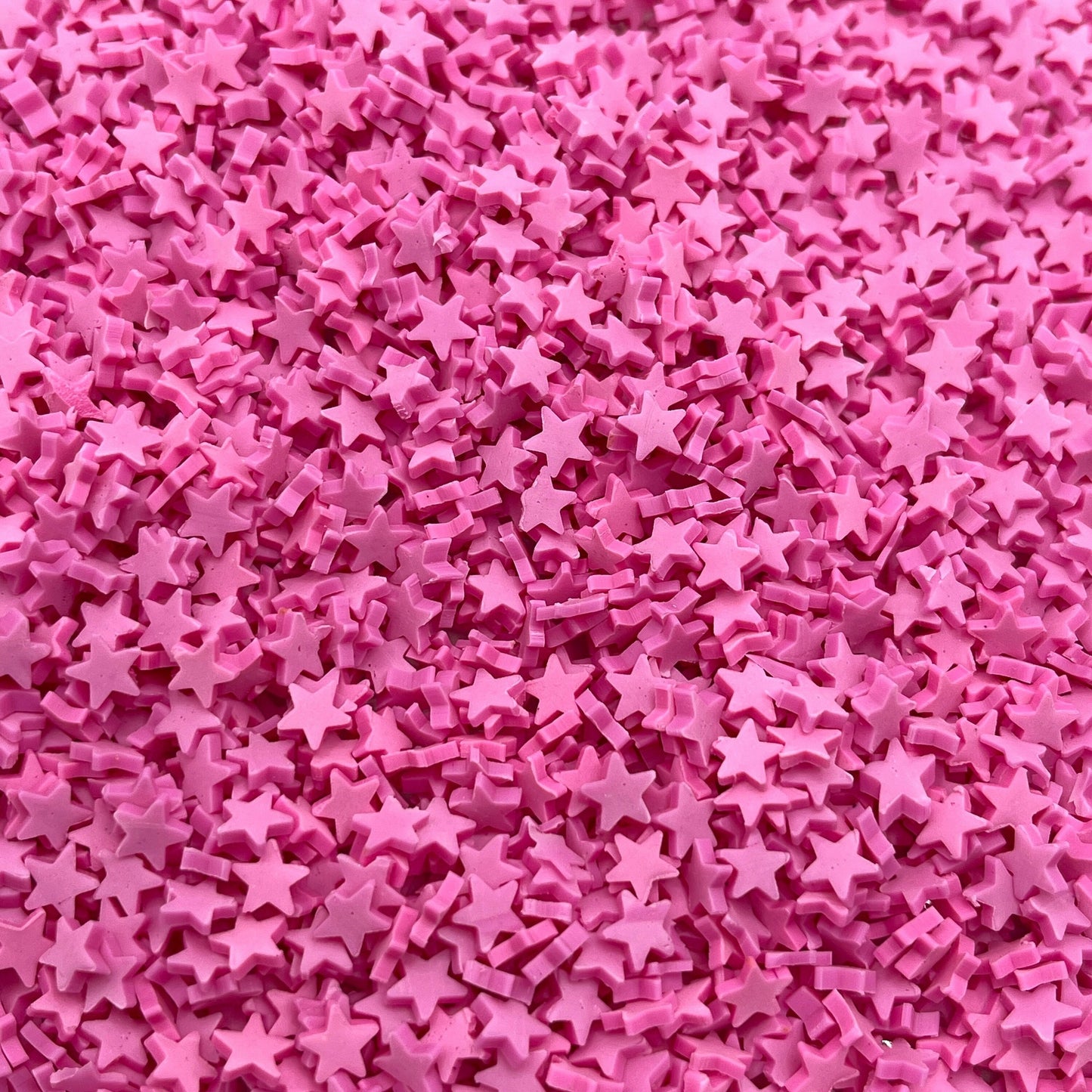 FAKE 5MM Rose Pink Star Polymer Clay Sprinkle (NOT EDIBLE) D28-05