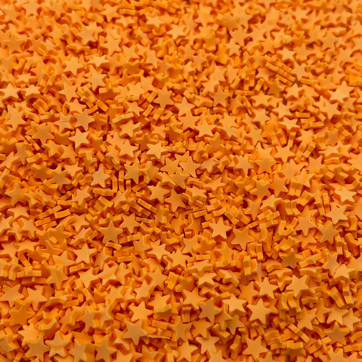 FAKE 5MM Orange Star Polymer Clay Sprinkle (NOT EDIBLE) D28-29