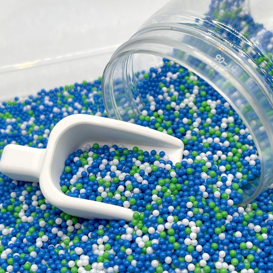 FAKE 2MM Blue/Green Pearl Mix (NOT EDIBLE) D5-32