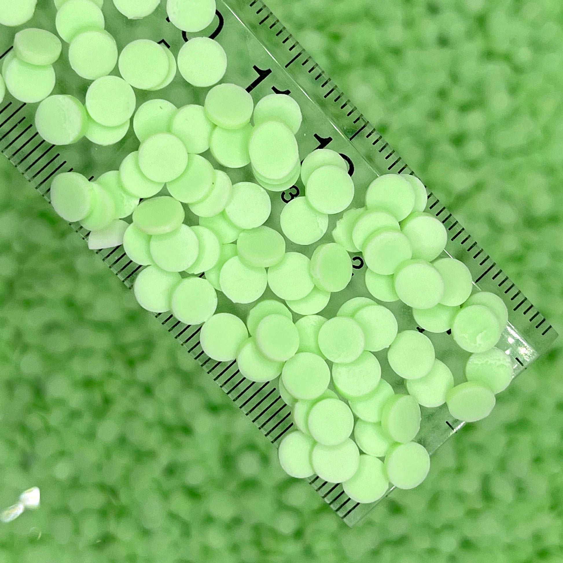 FAKE 5MM Green Round Circle Disc Polymer Clay Sprinkle (NOT EDIBLE) D17-02