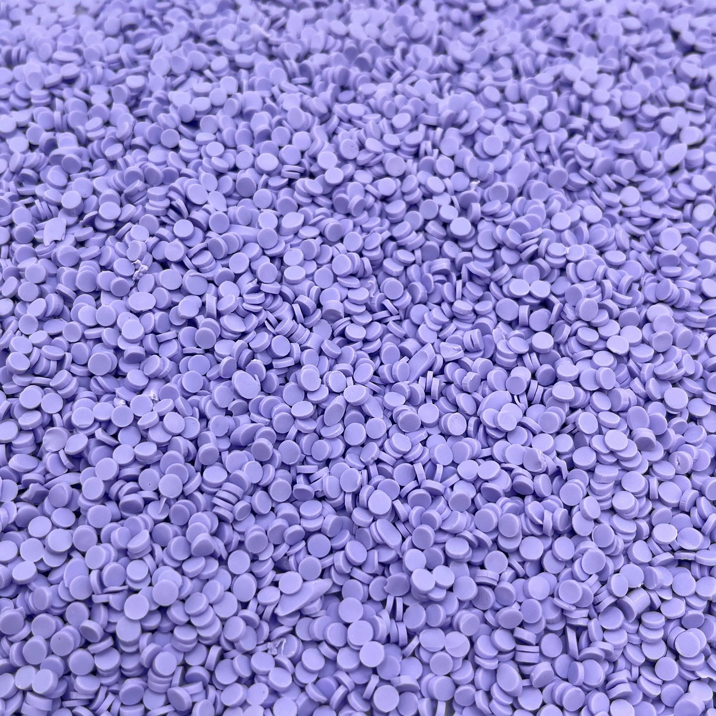 FAKE 3MM Light Purple Round Circle Disc Polymer Clay Sprinkle (NOT EDIBLE) D17-16