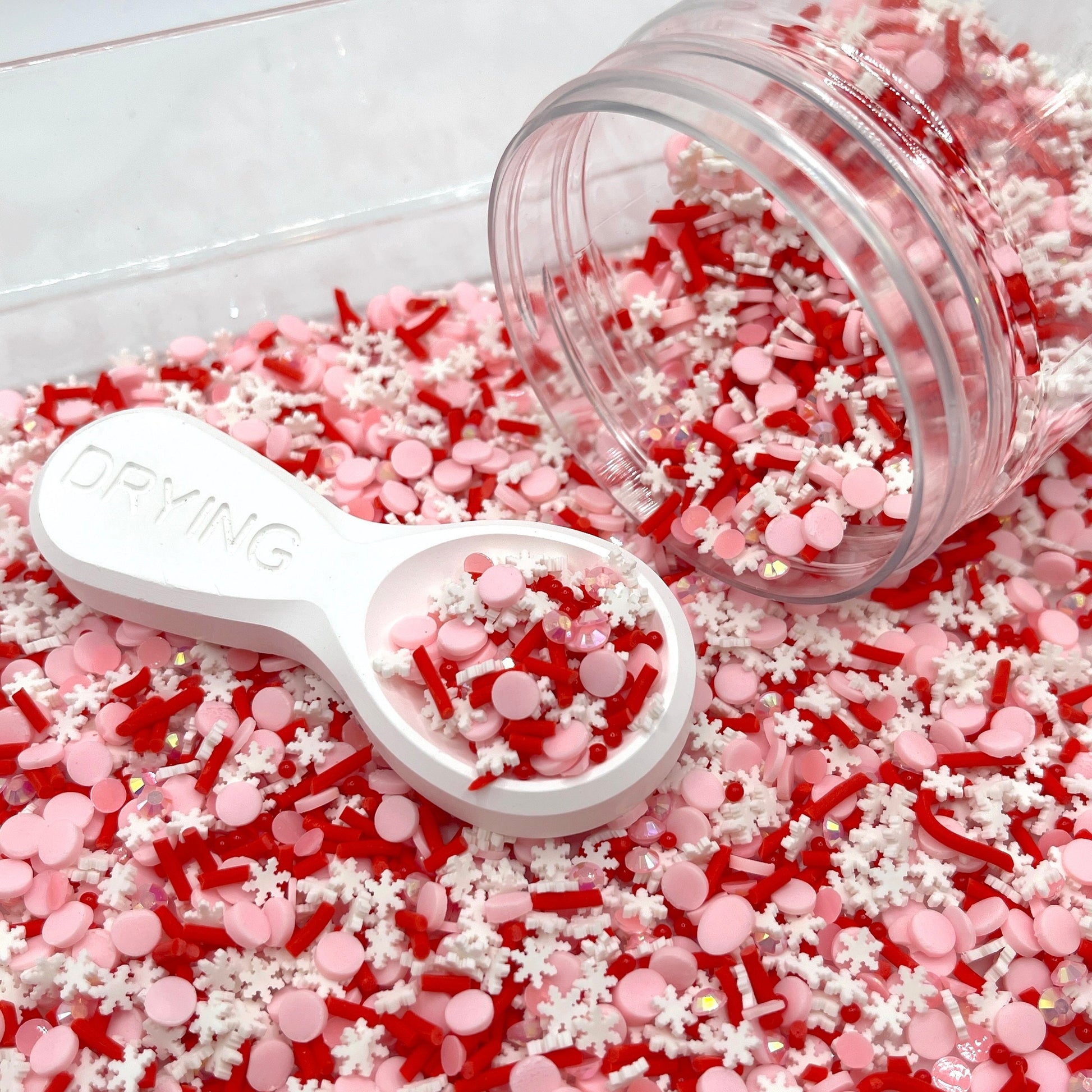 FAKE Valentine's Day Winter Theme Polymer Clay Sprinkle Mix (NOT EDIBLE) D4-15