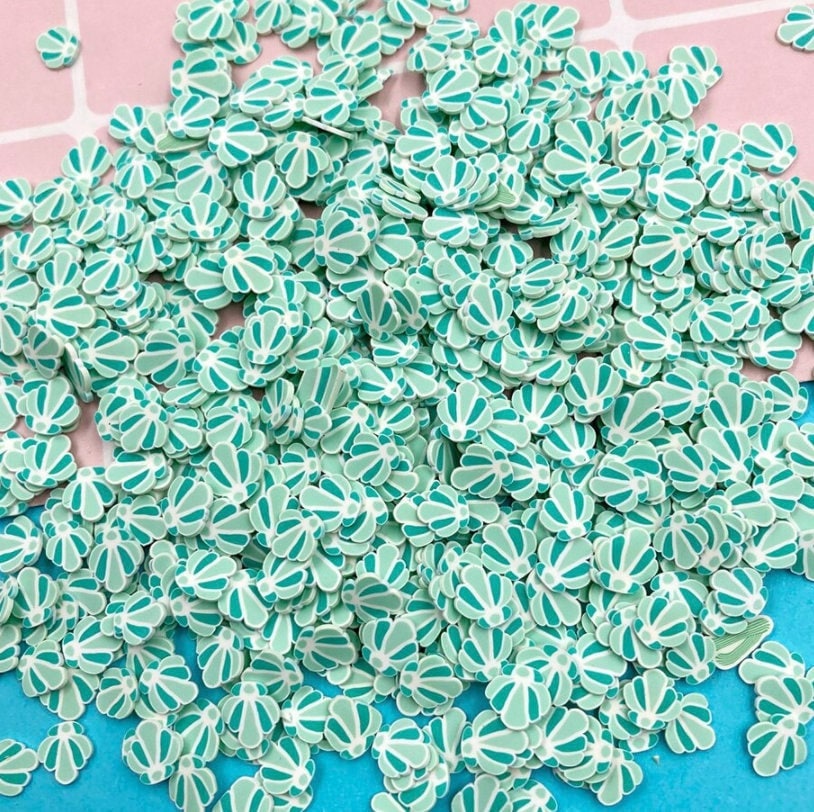 FAKE Green Shell Polymer Clay Sprinkle (NOT EDIBLE) D33-01