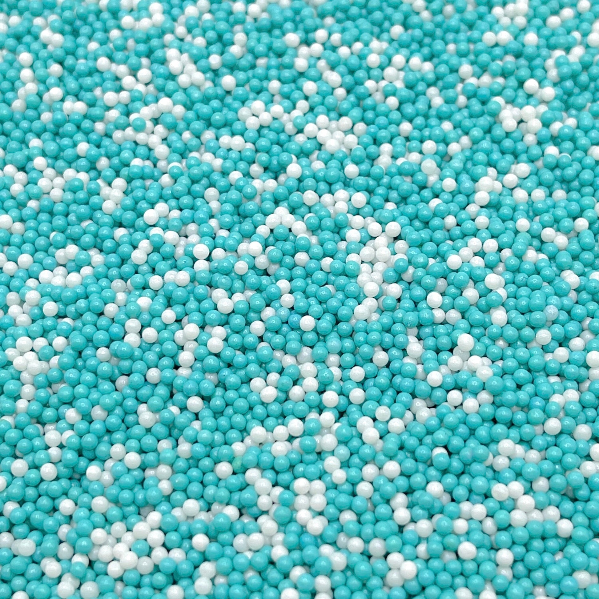 FAKE 2MM Turquoise/White Themed Pearl Mix (NOT EDIBLE) D5-06