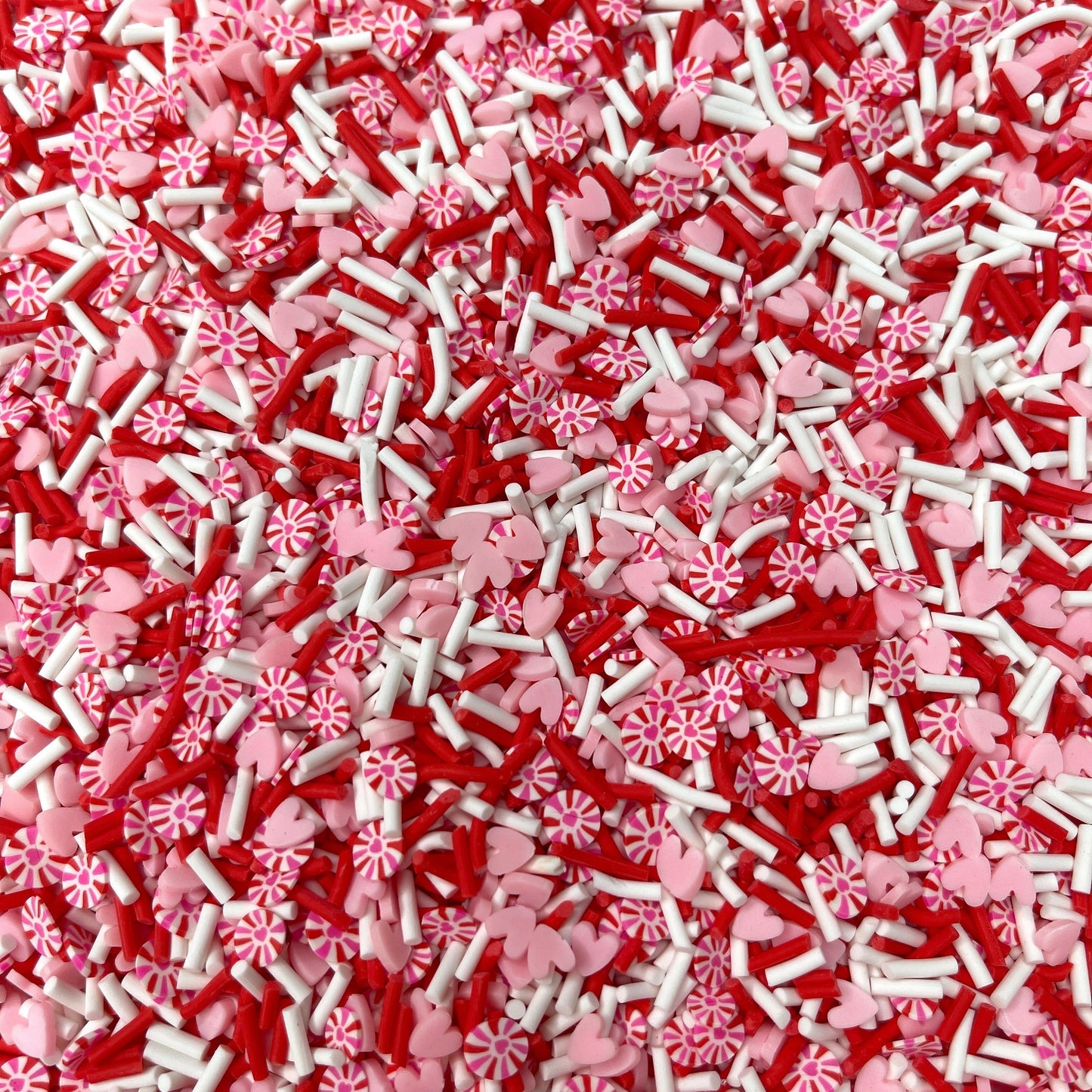 FAKE Pink Heart Candy Love Themed Polymer Clay Sprinkles (NOT EDIBLE) D15-25