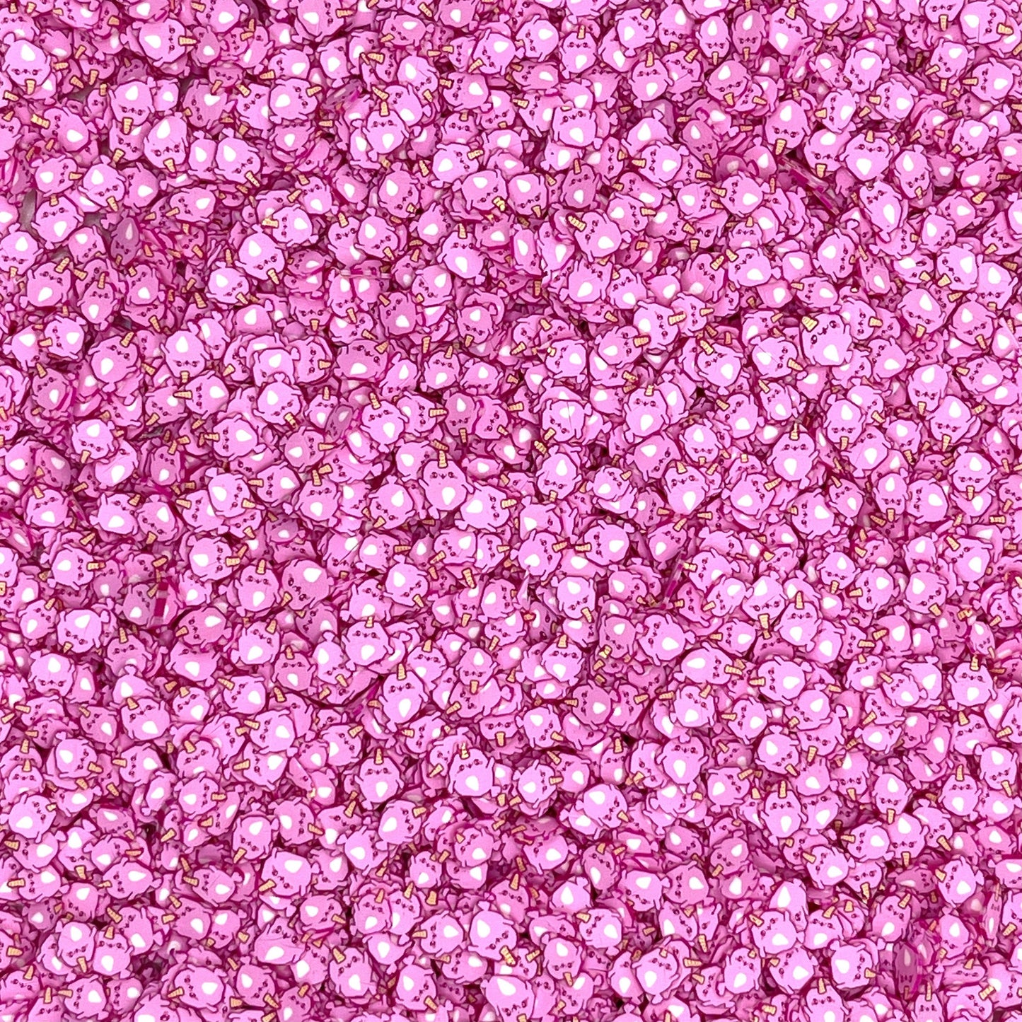 FAKE 5MM Pink Narwhal Sea Creature Character Polymer Clay Sprinkle (NOT EDIBLE) D35-11