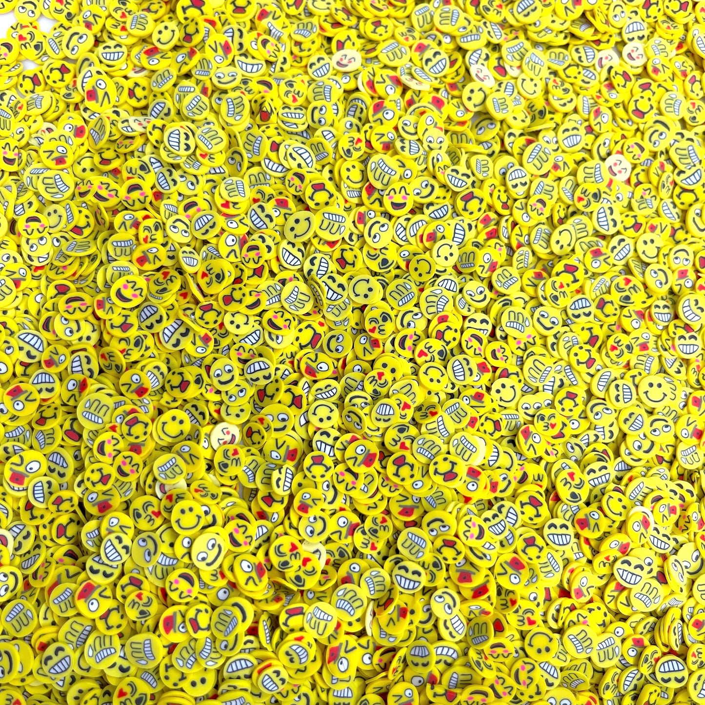 FAKE 5MM Yellow Emoji Faces Polymer Clay Sprinkle (NOT EDIBLE) D32-02