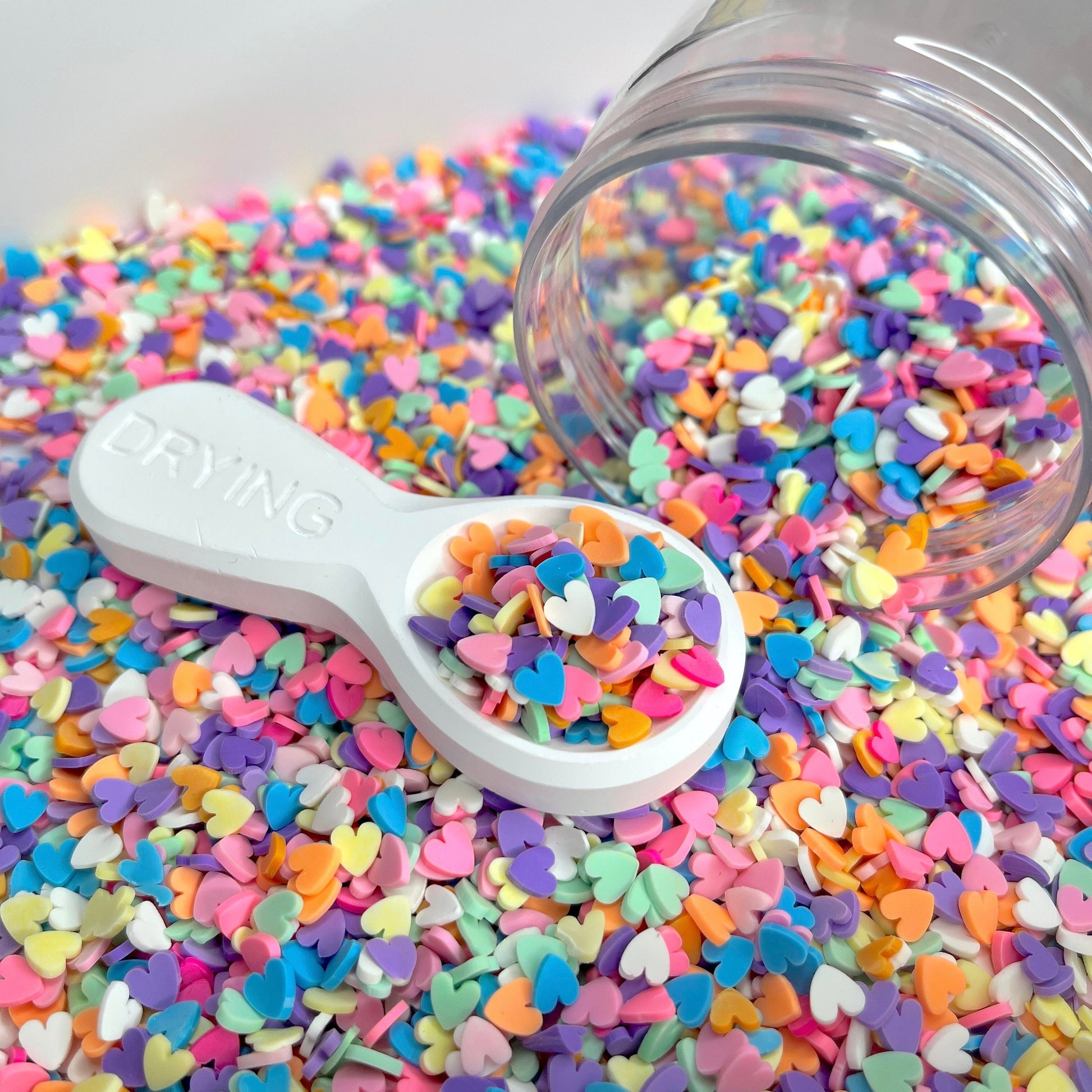 FAKE 5MM Mixed Color Heart Polymer Clay Sprinkle Mix (NOT EDIBLE) D30-01